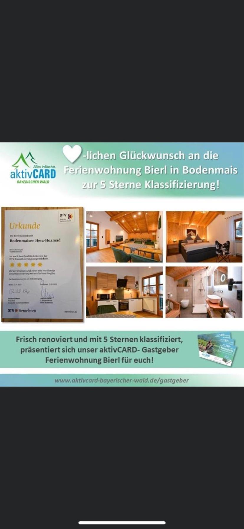 Bodenmaiser Herz-Hoamad Ferienwohnung Bierl Zewnętrze zdjęcie